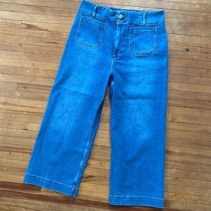 Pilcro and The Letterpress - The Skipper Wide Leg Ankle Crop Jeans